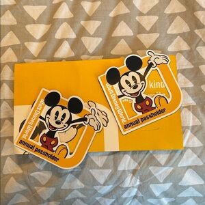 Disney Mickey Mouse Annual Passholder Decal - Yellow and Black